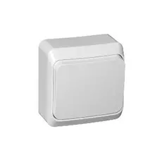 Выключатель Schneider Electric KA10-001B Этюд кнопочный, наружный, 10 А, 220/250 В, IP20, в сборе (сх.1) (белый)