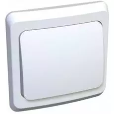 Выключатель Systeme Electric KC10-001B Этюд кнопочный 1-клавишный, скрытый, 10 А, 220/250 В, IP20, в сборе (сх.1) (белый)