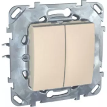 Выключатель Schneider Electric MGU5.211.25ZD Unica беж двухклавишный (сх.5)