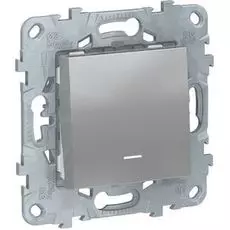 Выключатель Schneider Electric NU520130N UnicaNew, алюминий, 1-клавишный, с подсветкой, сх. 1а