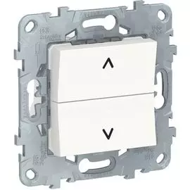 Выключатель Schneider Electric NU520718 UnicaNew, белый, для жалюзи, 2-клавишный, кнопочный, 2 х сх. 4