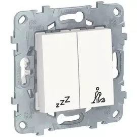 Выключатель Schneider Electric NU521718 кнопочный "Не беспокоить-убрать номер" бел