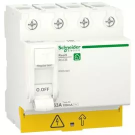 Выключатель Schneider Electric RESI9 R9R52463 дифференциального тока (УЗО) 63А 4P 100мА тип AC