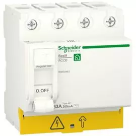 Выключатель дифференциального тока (ВДТ, УЗО) Schneider Electric RESI9 63А 4P 300мА тип AC