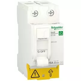 Выключатель Schneider Electric RESI9 R9R51225 дифференциального тока (УЗО) 25А 2P 30мА тип AC