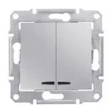 Выключатель Schneider Electric SDN0300360 Sedna 2-клавишный с подсветкой 10А (сх 5)