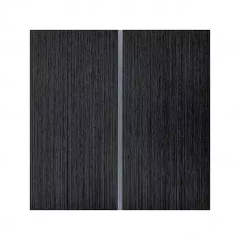 Выключатель Sibling Powerlite-LS2B с 0 (чёрный) Люкс - 2 кнопочный