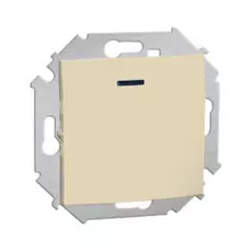 Выключатель Simon 1591104-031 Simon 15 Бежевый 1-клавишный с подсветкой, 16А, 250В, винт.заж.