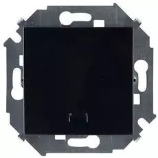 Выключатель Simon 1591104-032 Simon 15 Чёрный 1-клавишный с подсветкой, 16А, 250В, винт.заж.