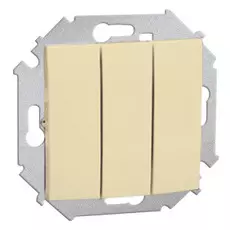 Выключатель Simon 1591391-031 Simon 15 Бежевый 3-клавишный, 10А, 250В, винт.заж.