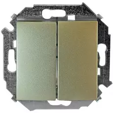 Выключатель Simon 1591398-034 Simon 15 Шампань 2-клавишный, 16А, 250В, винт.заж.