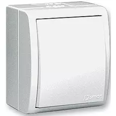 Выключатель Simon 1594101-030 Simon 15 Aqua Белый 1-клавишный наружный,IP54