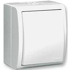 Выключатель Simon 1594104-030 Simon 15 Aqua Белый 1-клавишный с/п наружный,IP54