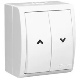 Выключатель Simon 1594332-030 Simon 15 Aqua Белый жалюзийный с электрической блокировкой, наружный, IP54