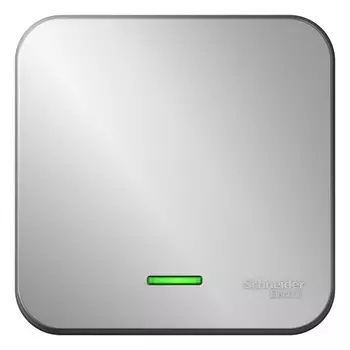Выключатель Schneider Electric BLNVA101103 1-клавишный с подсветкой, 10А, 250B Алюминий наруж