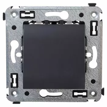 Вывод кабеля DKC 4412983 из стены "Черный матовый", 2 модуля, "Avanti"