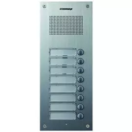 Вызывная панель COMMAX DR-8UM(L) многоквартирная на 8 абонентов в алюминиевом корпусе, совместим с аудио трубками COMMAX DP-SS, врезная, 12 В (от ауди