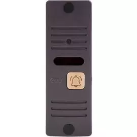 Вызывная панель CTV CTV-D10 Plus (гавана) для видеодомофона, компактный корпус, подсветка кнопки вызова, монтаж. уголок и козырек в комплекте