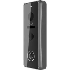 Вызывная панель CTV CTV-D4001FHD (графит) для видеодомофона, корпус из алюминиевого сплава, передняя панель из стекла, сенсорное управление
