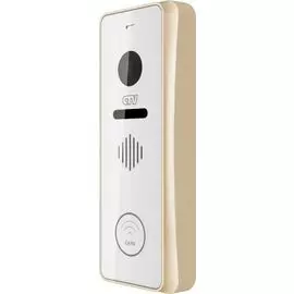 Вызывная панель CTV CTV-D4001FHD (шампань) для видеодомофона, корпус из алюминиевого сплава, передняя панель из стекла, сенсорное управление