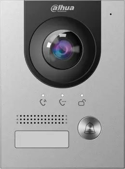Вызывная панель Dahua DHI-VTO2201F-P с разрешением камеры 2мп и CMOS сенсором, угол обзора по горизонтали 137 градусов, панель из алюминия, уровень за