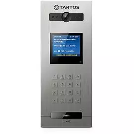 Вызывная панель Tantos Easy Build 3.5", 2Mp, 130° по горизонтали, EM-Marine или пароль, список контактов, IP64, POE, вызов абонента с помощью адресной