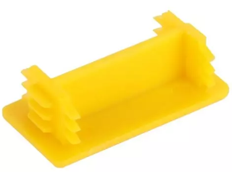 Заглушка Lanmaster LAN-MT-PU41x21-CAP пластиковая на монтажный профиль 41х21, желтая