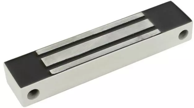 Замок электромагнитный AccordTec ML-100K с планкой (белый) влагозащищенный IP67, усилие 100 кг, 12 В