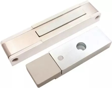 Замок электромагнитный Aleko ALM-150P-24V (белый) с герконом; 150кг. DC 24В; 0,17А. -20...+40 °C. IP54