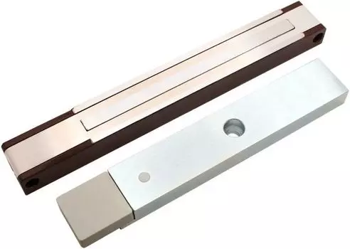 Замок электромагнитный Aleko ALM-200P-24V (коричневый) с герконом; 200кг. DC 24В; 0,2А. -20...+40 °C. IP54