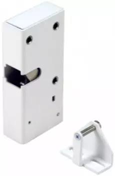 Замок электромеханический Promix Promix-SM326.10.2-01 white с толкателем, нормально закрытый, датчик