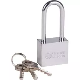 Замок Четыре сезона 79-0043 навесной серия «Сталь» 30 мм длинная дужка