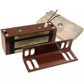 Замок Олевс М1-300 коричневый, 300кг удержания, 12 В/0,33 А, уголок в комплекте