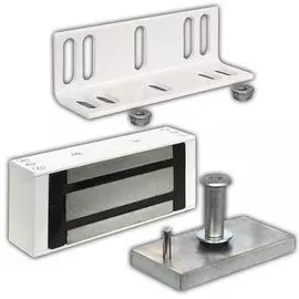 Замок Олевс М1-300 (белый) электромагнитный: 300кг удержания, 12 В/0,33 А