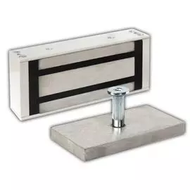 Замок Олевс М1-500 белый, 500кг удержания, 12 В/0,5 А, уголок в комплекте