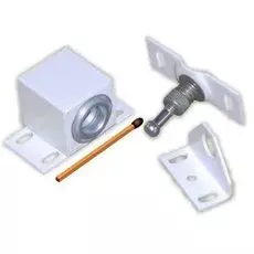 Замок Promix SM102.00 накладной миниатюрный универсальный, усилие удержания 300 кг, 10-14 В, 100 мА, нормально открытый (белый)