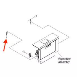 Запчасть HP RL1-2281 PLATE, RT. DOOR LINK FIXED, FR