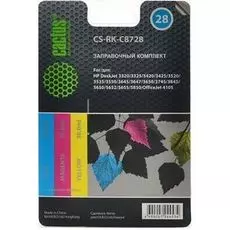 Заправочный комплект Cactus CS-RK-C8728 многоцветный 90мл для HP DeskJet 3320/3325/3420/3425/3520; OfficeJet 4105