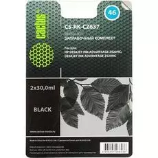 Заправочный комплект Cactus CS-RK-CZ637 черный для HP DeskJet 2020/2520 (2*30ml)