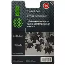 Заправочный комплект Cactus CS-RK-PG40 черный (2x30мл) Canon MP150/MP160/MP170/MP180/MP210/MP220