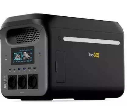 Зарядная станция TopOn TOP-H1800 портативная 1229Wh (384000mAh), 3*1800W (220-240V PSW), авторозетка и 2 DC 5521 12.6V 126W, 2 USB-C Power Delivery 10