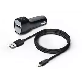 Зарядное устройство автомобильное BoraSco 22032 USB, 1A + дата-кабель 8pin, 1м черное
