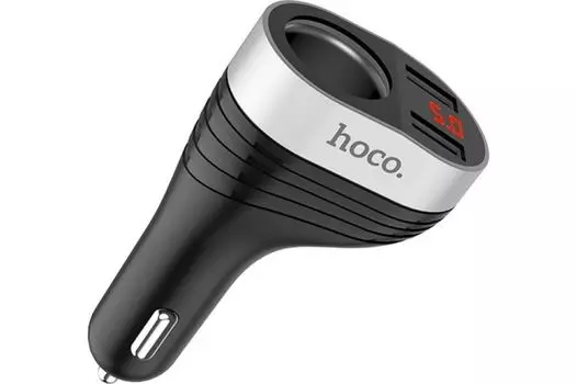 Зарядное устройство автомобильное Hoco Z29 6957531092186 порт прикуривателя, 2xUSB, черный