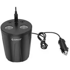 Зарядное устройство автомобильное Orico MP-3U2S-BK 3*USB 5V/2.4A2*car outlet/12V, black