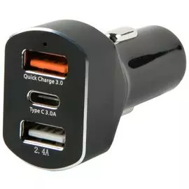 Зарядное устройство автомобильное Red Line APD-3A УТ000015302 2 USB + Type-C, 3A, Power Delivery, черный