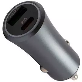 Зарядное устройство автомобильное Red Line UCA-1 УТ000027490 UNBRÖKE USB (QС3.0 18W) + Type-C (PD 18W), 36W, металл, серое