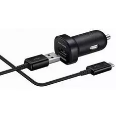 Зарядное устройство автомобильное Samsung EP-LN930BBEGRU 2A+1.67A, универсальное кабель microUSB, черный