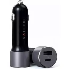 Зарядное устройство автомобильное Satechi 72W Type-C PD Car Charger ST-TCPDCCM 12В, USB-A 12W, USB-C 60W, серый