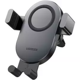 Зарядное устройство автомобильное UGREEN CD256 40118_ беспроводное, 15W, цвет: серый космос