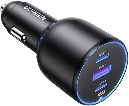 Зарядное устройство автомобильное UGREEN CD293 90413_ 2*USB-C PD+USB-A 130W, черное